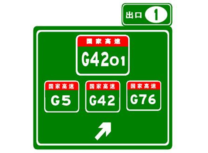 云南高速路方向指示牌